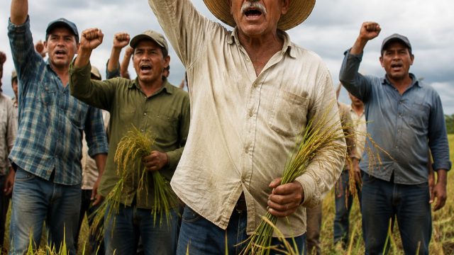 Venezuelan Rice Farmers Rally 